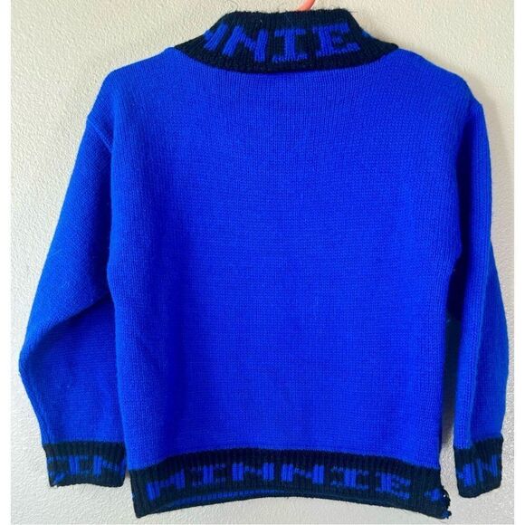 Vintage JetSet Mickey & Friends by Walt Disney Minnie Mouse Blue Kids Sweater S - Picture 4 of 10